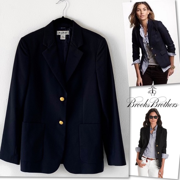 Brooks Brothers Jackets & Blazers - Brooks Brothers Two Button Navy Wool Blazer SZ 8 Brooks Brothers Jackets & Blazers - Brooks Brothers Two Button Navy Wool Blazer SZ 8